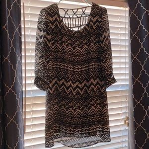 Short Black Aztec Dress